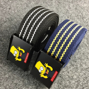 工装裤年轻人学生裤带ins潮个性男士韩版皮带牛仔裤潮人帆布腰带