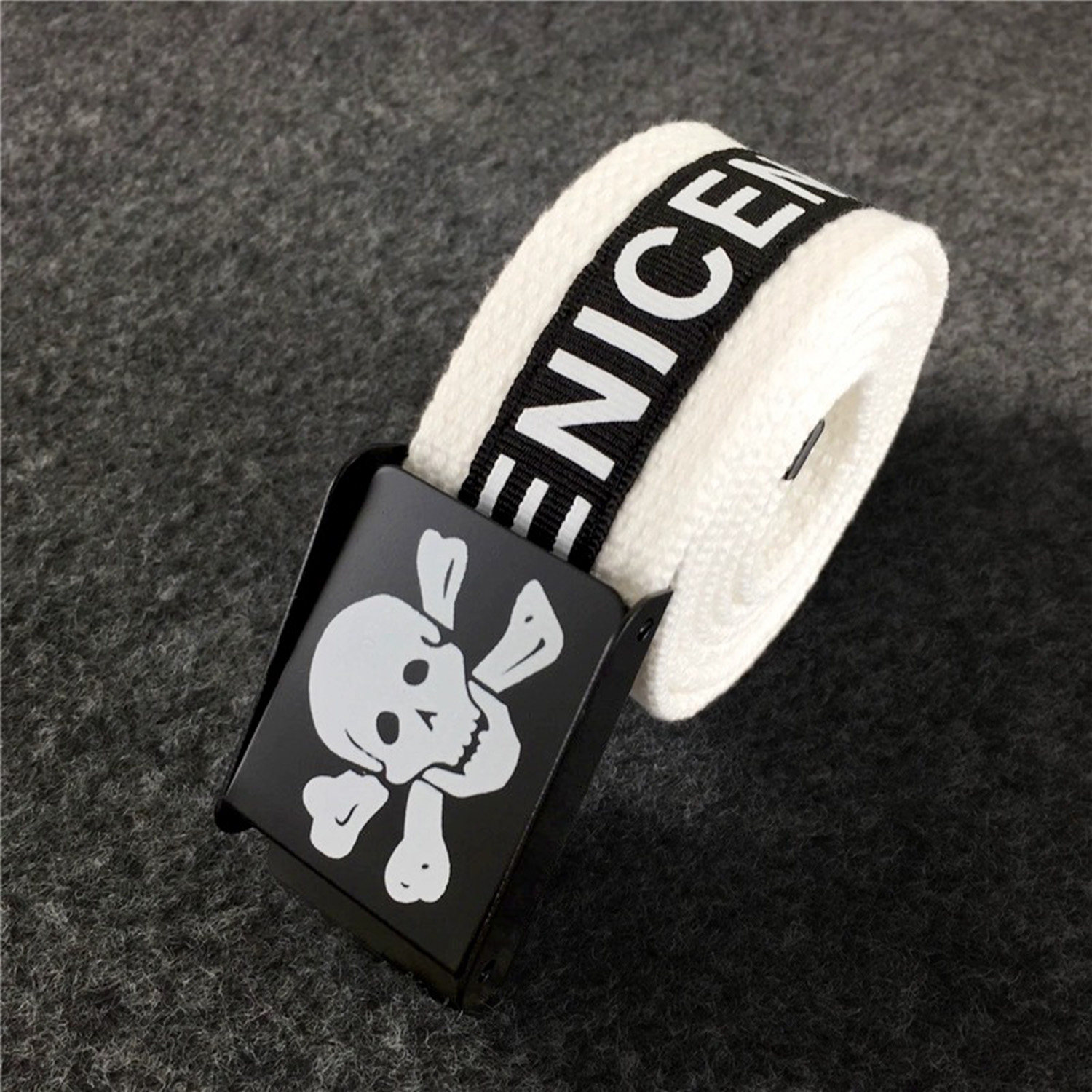 男士帆布腰带休闲裤带男潮流青少年学生设计感小众皮带牛仔裤男生