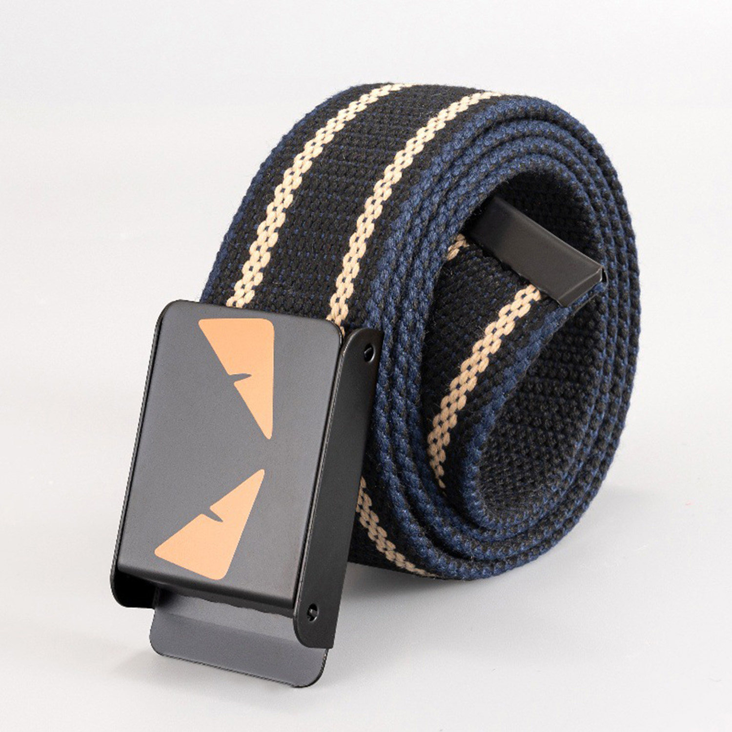 韩版皮带男女潮ins个性青年学生帆布腰带百搭简约休闲平滑扣裤带