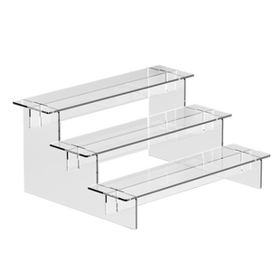 亚克力盲盒收纳柜阶梯式展示架透明置物架泡泡玛特手办梯形架定制