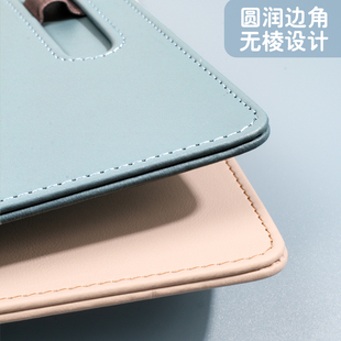 a4会议夹写字垫板a5板夹签约文件夹板皮革商务办公档案发票资料夹