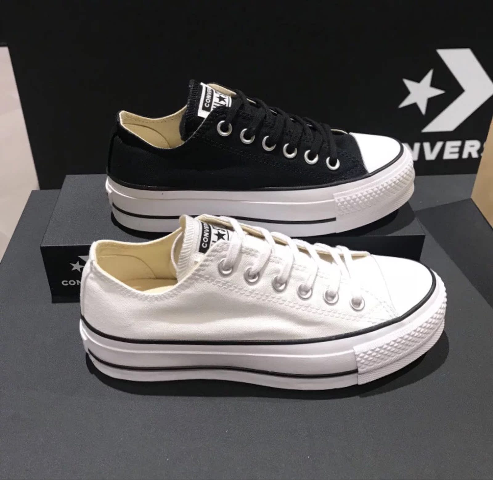 韩国代购 直邮 converse 匡威 厚底 松糕 增高 小白鞋 布 560251c