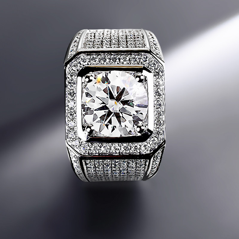 IGI培育钻石戒指18K白金霸气满天星满钻奢华男戒12/3克拉钻戒铂金,珠宝/钻石/翡翠,合成（处理）钻石手饰,淘宝优惠券,粉丝福利购,淘宝优惠卷