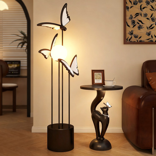 艺术客厅大型落地灯摆件小边几