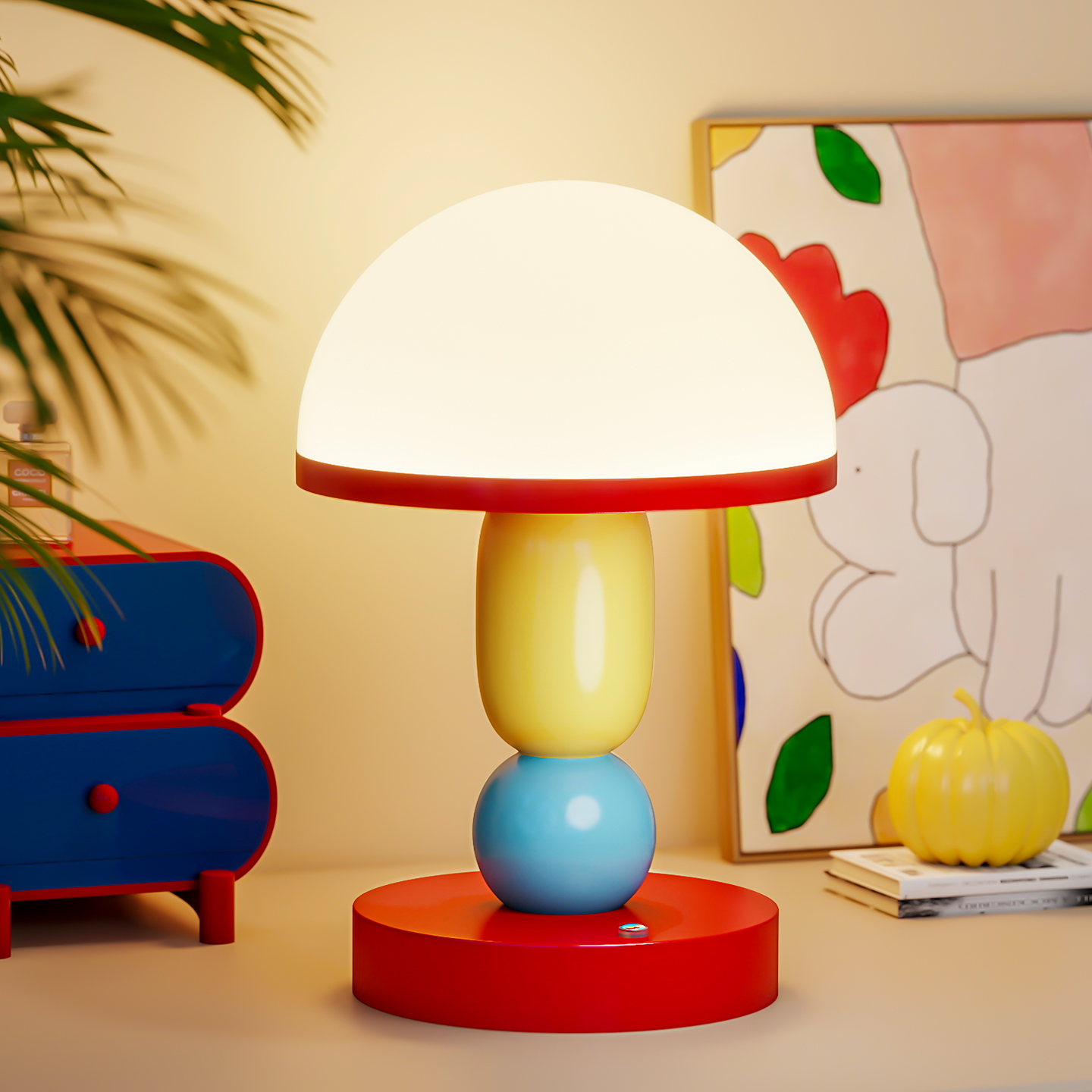 可爱彩色多巴胺台灯卡通创意儿童房床头灯夜灯摆件生日礼物送女生