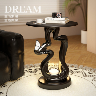 饰品轻奢高级感中古风 艺术客厅摆件大型落地电视柜沙发旁边玄关装