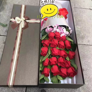 19朵玫瑰礼盒鲜花速递同城花店送花四川凉山州市德昌县普格县西昌