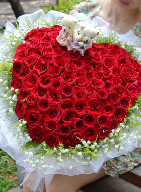 母亲节生日表白鲜花速递郑州市中原二七管城区玫瑰花束同城送上门