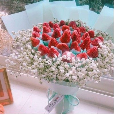 新鲜水果北京深圳同城草莓花束