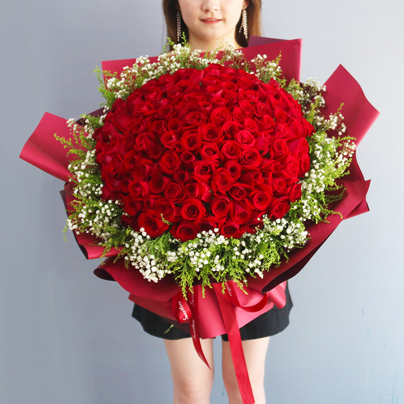 重庆同城生日红玫瑰花束