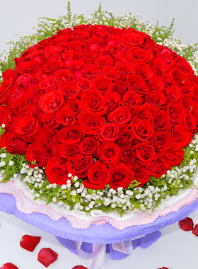 52099朵红玫瑰花束礼盒鲜花速递郑州同城二七金水管城中原送花