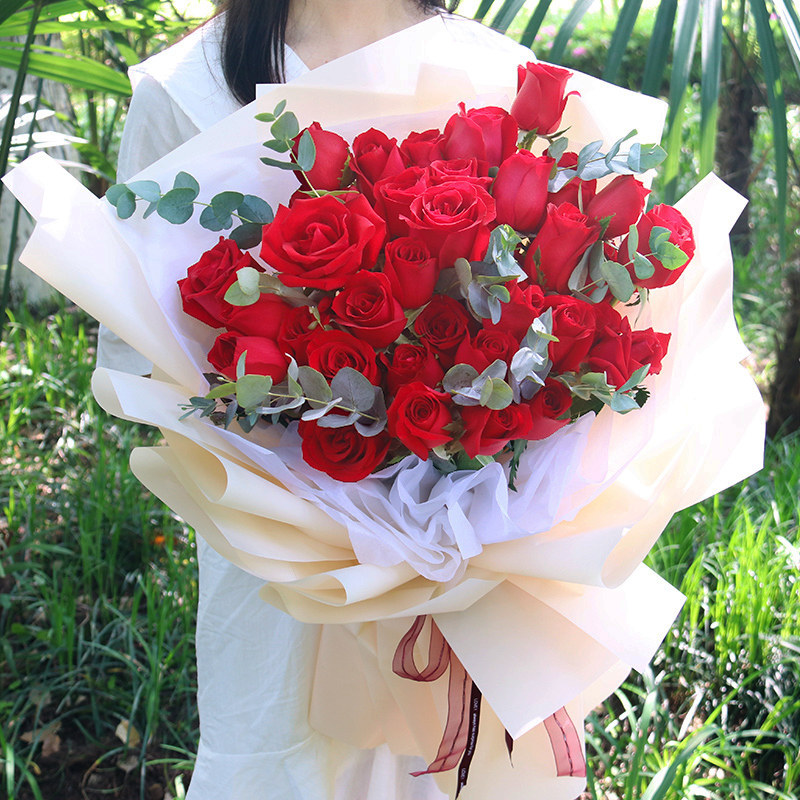 上海同城杭州生日红玫瑰花束