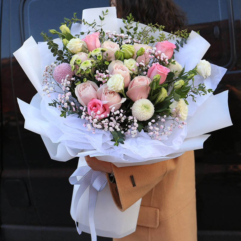 教师节玫瑰速递同城混搭花束