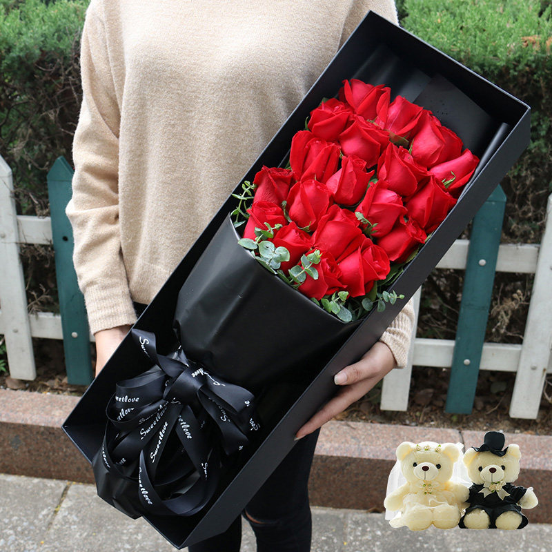 威海鲜花速递同城99朵红粉香槟玫瑰礼盒花束环翠文登荣成送花店,鲜花速递/花卉仿真/绿植园艺,鲜花速递(同城),淘宝优惠券,粉丝福利购,淘宝优惠卷