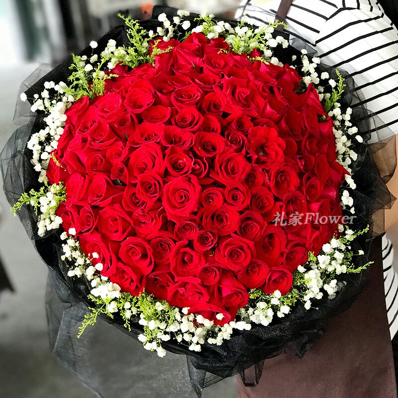 99朵哈尔滨桂林贵阳红玫瑰花束