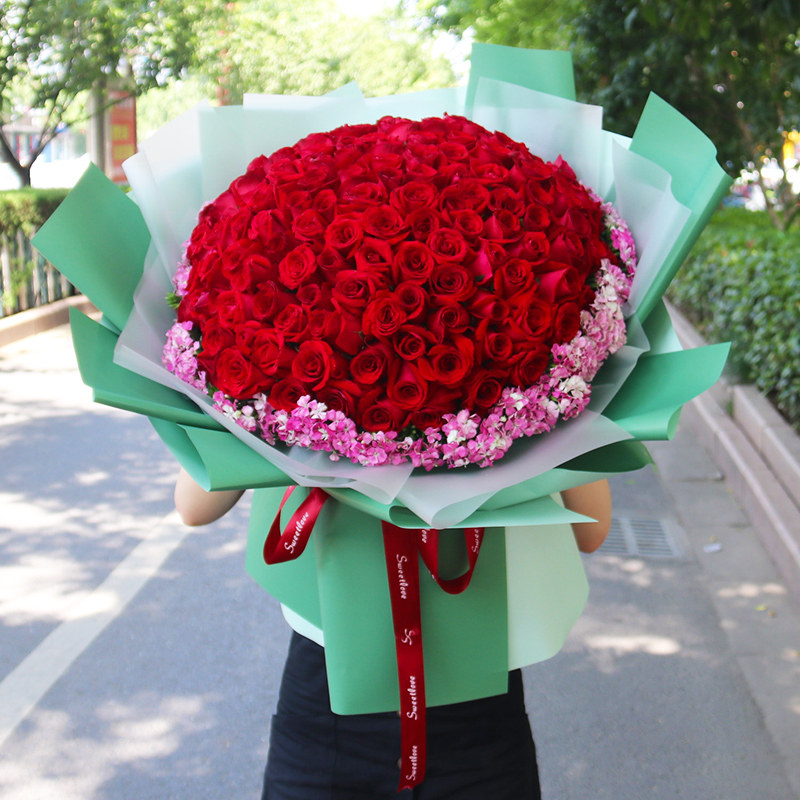 99朵同城红玫瑰花束