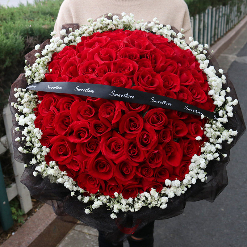 99朵同城生日红玫瑰花束