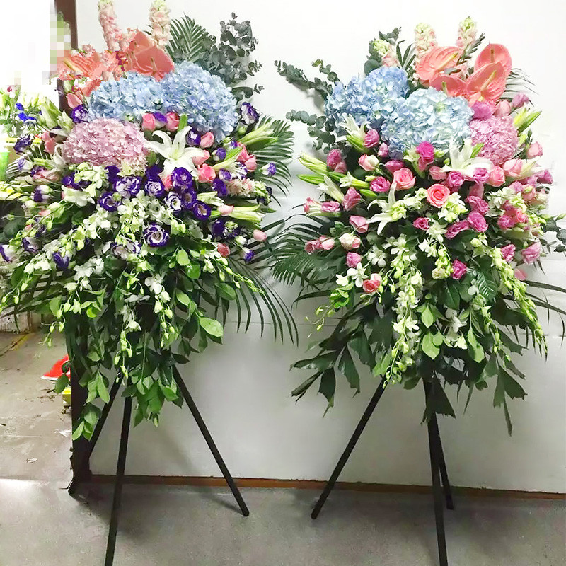 长沙鲜花速递同城绣球混搭开业花篮乔迁庆典演唱会常德株洲送花店