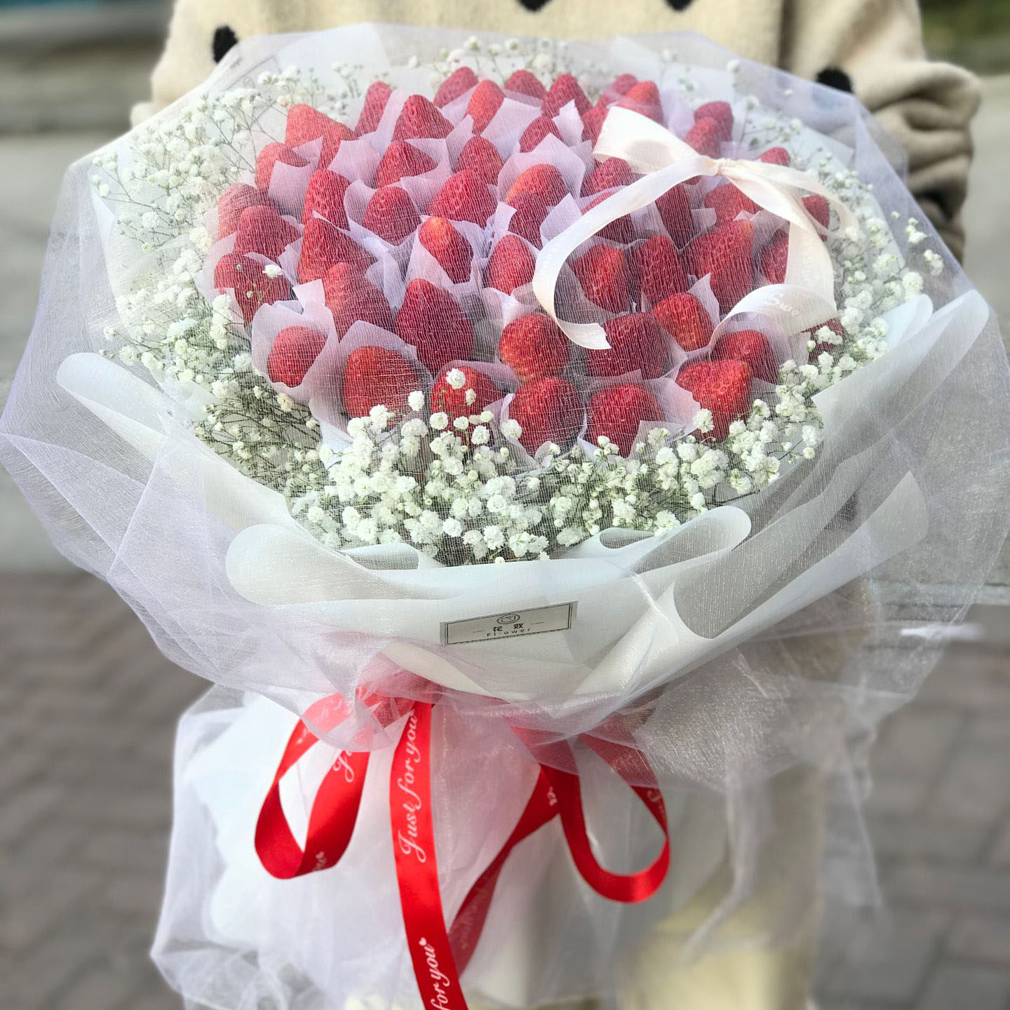 奶油北京杭州天津水果草莓花束