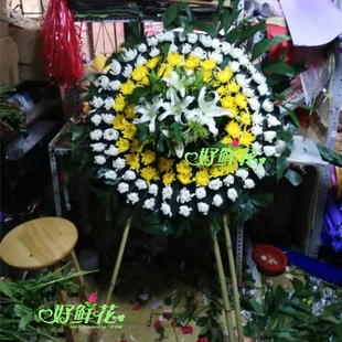 丧事花圈杭州市鲜花同城速递上城区下城区江干区西湖区用花花店