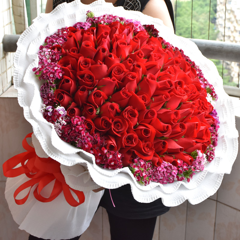 99朵红玫瑰花求婚南京合肥长沙上海鲜花速递同城西安天津配送女友