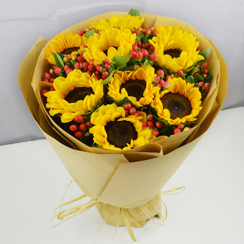 向日葵生日花束礼盒重庆鲜花速递同城北京济南沈阳郑州温州送花店,鲜花速递/花卉仿真/绿植园艺,鲜花速递(同城),淘宝优惠券,粉丝福利购,淘宝优惠卷