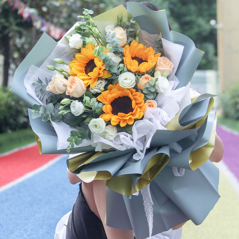 天津向日葵同城河北混搭花束