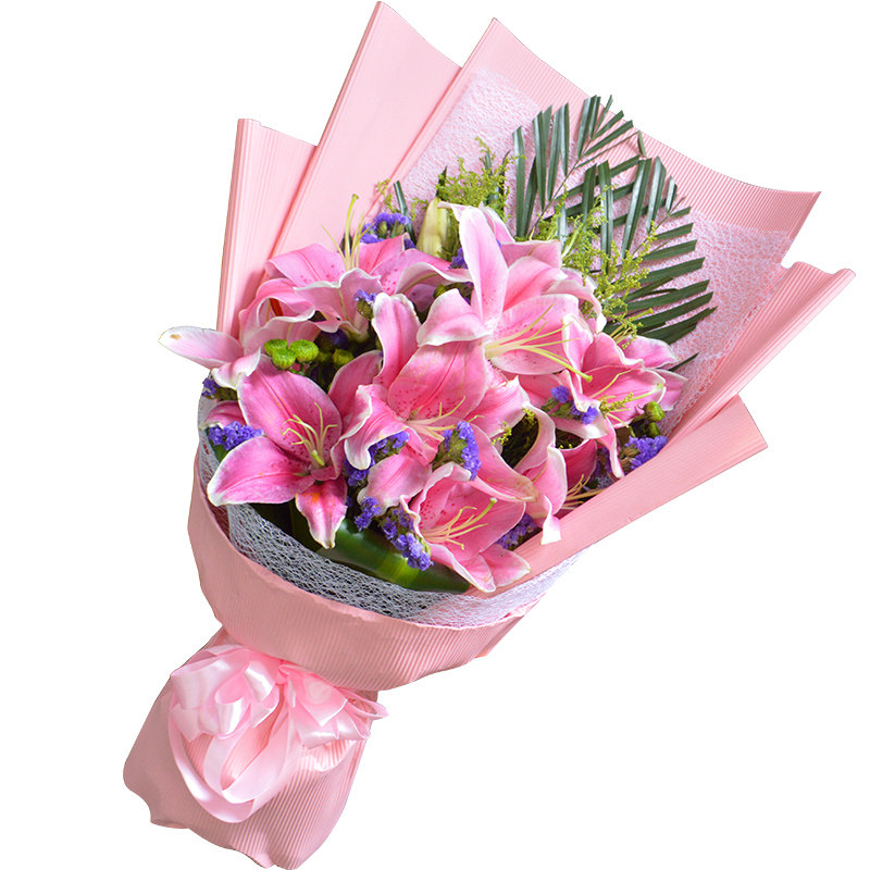 香水百合康乃馨生日同城鲜花速递