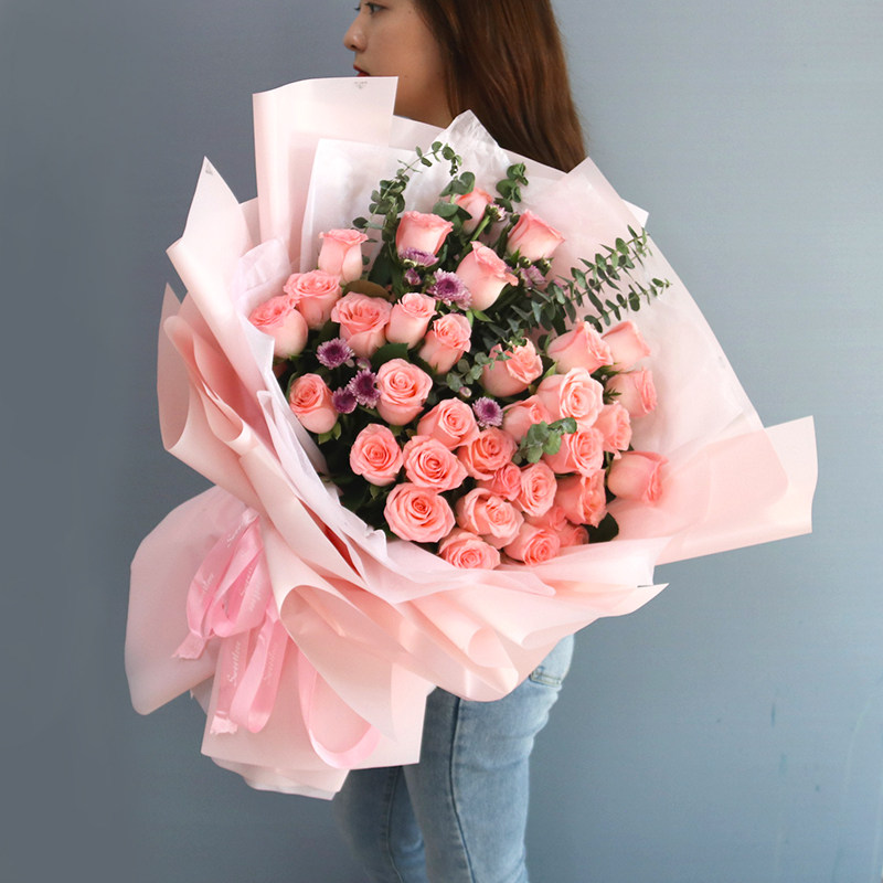 大连鲜花速递红玫瑰花束同城沙河口甘井子大连开发生日送花情人节