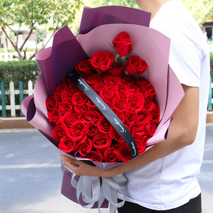 红玫瑰花束礼盒郴州鲜花速递北湖苏仙资兴桂阳永兴同城生日送花店