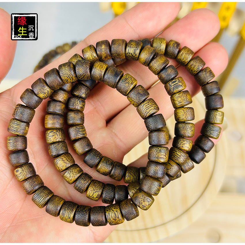 男女款随形桶珠老料佛珠沉香手串