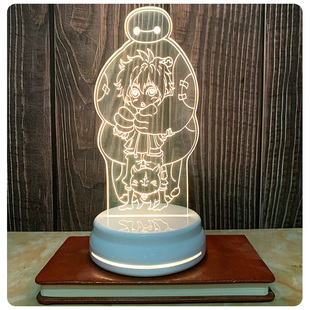 创意超能陆战队大白台灯USB小夜灯3d卧室LED床头灯情人节生日礼物