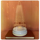 创意文昌塔触摸七彩小夜灯床头灯卧室灯办公室灯送礼实用灯饰礼品