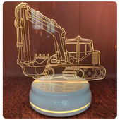 卡通儿童玩具创意挖土机小夜灯led灯床头灯睡眠灯送小朋友小礼品