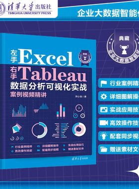 【官方正版新书】 左手 Excel 右手 Tableau 数据分析可视化实战案例视频精讲 韩小良 清华大学出版社  Excel VBA、Tableau