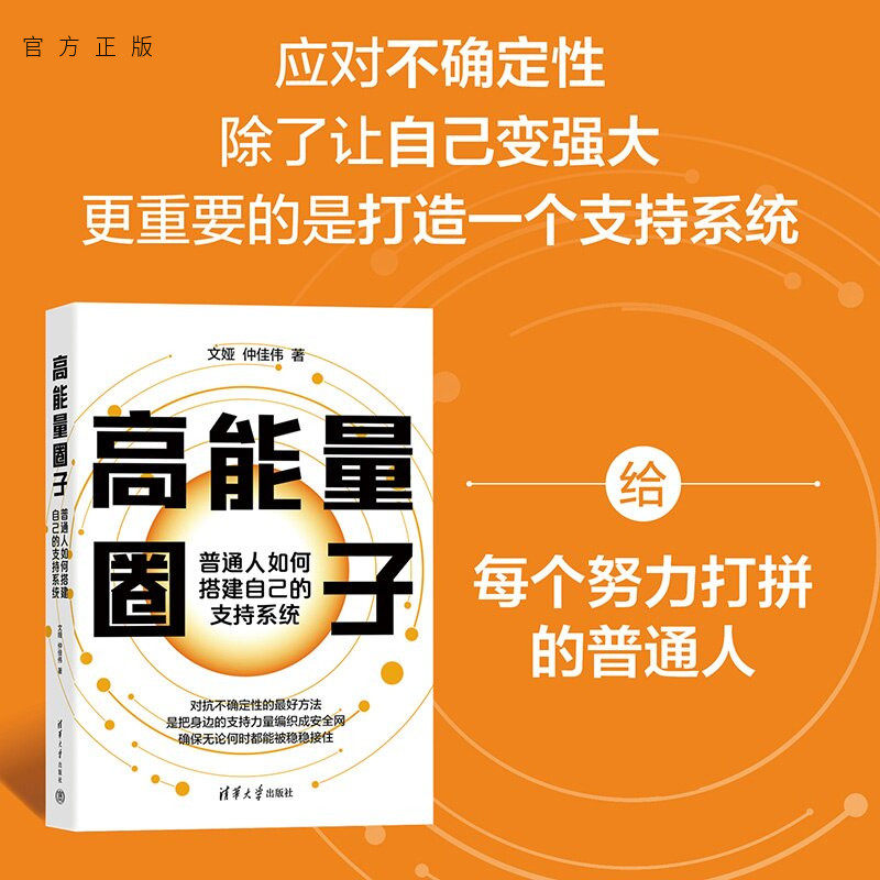 【官方正版新书】 高能量圈子:普通人如何搭建自己的支持系统 文娅、仲佳伟 清华大学出版社 个人成长;支持系统
