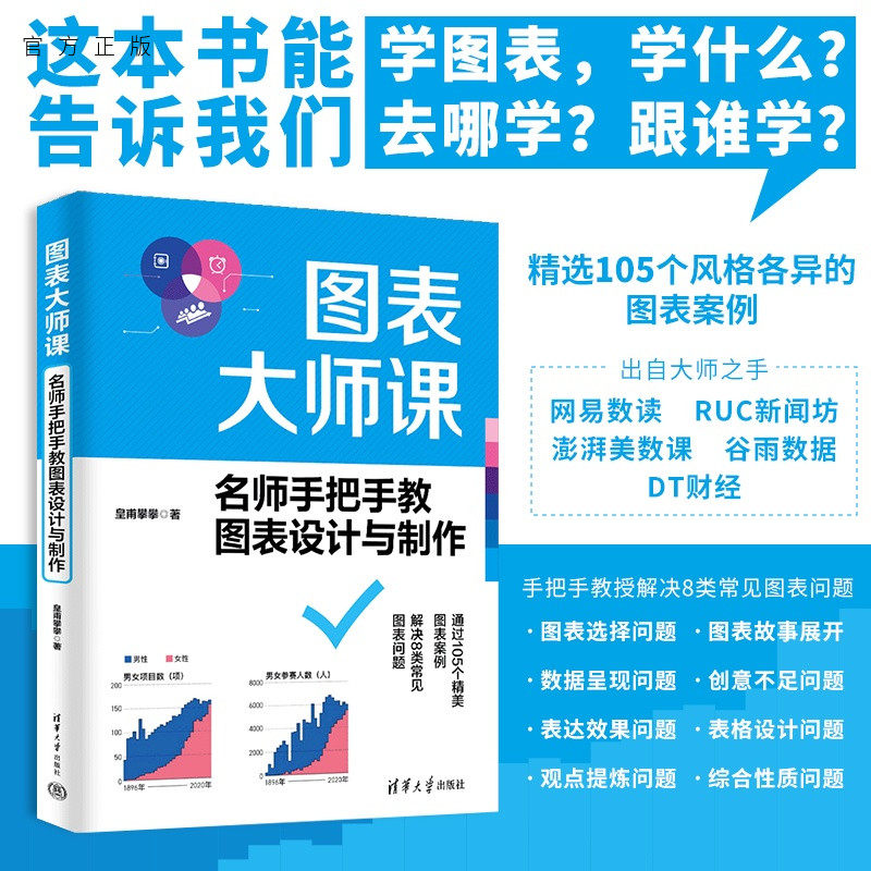 【官方正版新书】 图表大师课——名师手把手教图表设计与制作 皇甫攀攀 清华大学出版社 Excel；可视化
