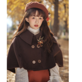 青LO原创Lolita侦探风 预约链接 碎怀表斗篷 双面呢斗篷全款