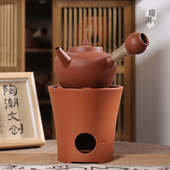 潮州工夫茶红泥煮茶炉炭炉烧水炉煮茶器红泥多用炭炉 陶潮文创