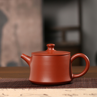 潮州手拉壶全手工手拉大口柱础壶三杯冲茶罐茶壶工夫泡茶壶朱泥