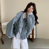 新款2026春季高品质牛仔马甲两件套外套6007P175控288，女装短外套，2C100