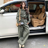 有货2026春季高品质工装连体裤配腰带2850P175控248，女装连体裤，2C100