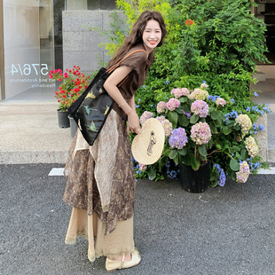 有货2026夏季 裙2629P175控258 高品质撞色套装