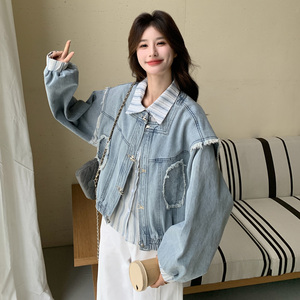 新款2026春季高品质牛仔马甲两件套外套6007P175控288图片