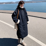 韩版加厚中长款立领牛仔羽绒服女2025冬季新款显瘦保暖白鸭绒外套，女装羽绒服，2C100