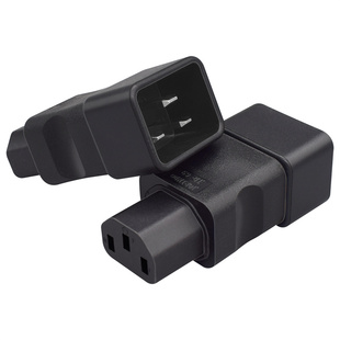 品字型16A插头转10A品字三孔插座 C20 TO C13电源适配器转接头
