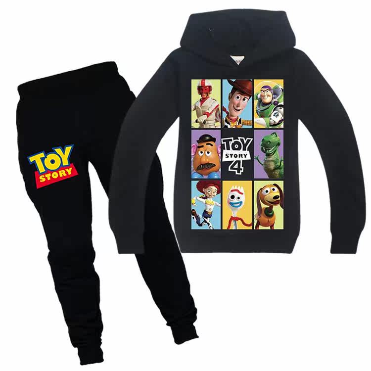 纯棉2019新款玩具总动员toy story秋装休闲男童帽衫儿童长袖套装在类目 童装/婴儿装/亲子装, 套装中 - 来自Buy2taobao.com提供专业的淘宝代购服务