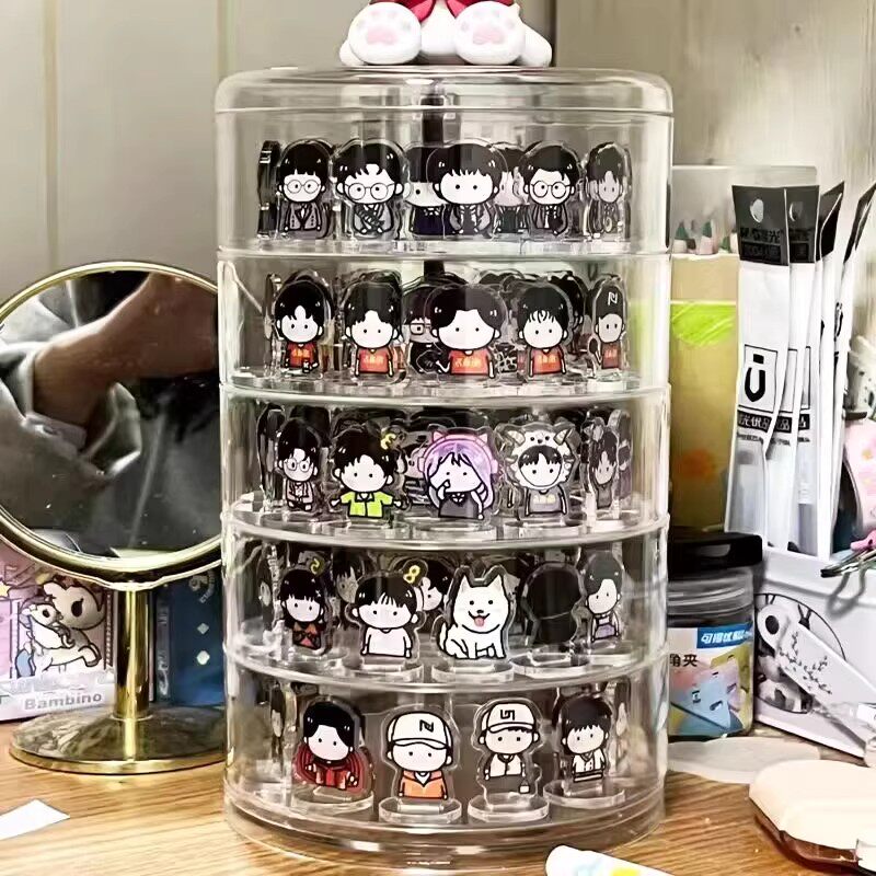 360度旋转透明收纳盒立牌展示架