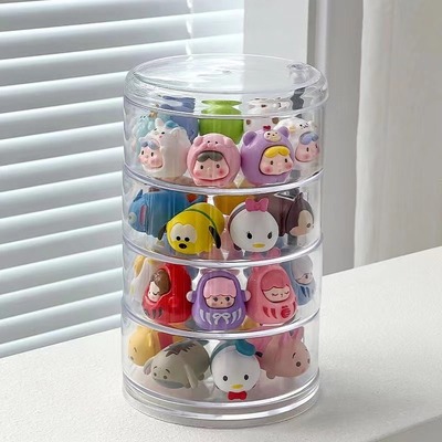 旋转萌粒展示盒盲盒手办收纳盒