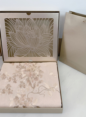 纯羊毛刺绣围巾花信年华披肩冬季生日礼物新年礼物送妈妈婆婆礼盒